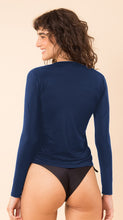 Carica l'immagine nel visualizzatore di Gallery, Image 09: Rio De Sol Reggiseno Navy Rash-Guard