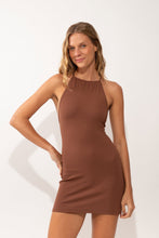 Carica l'immagine nel visualizzatore di Gallery, Model Front: Rio De Sol Mini Dress Sand-Cappuccino Talia Dress