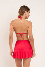 Carica l'immagine nel visualizzatore di Gallery, Model Back: Rio De Sol Gonna Da Spiaggia Mini Skirt Rouge