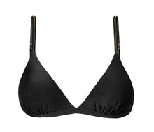 Carica l'immagine nel visualizzatore di Gallery, Product Front: Rio De Sol Reggiseno Top Shimmer-Black Tri-Fixo