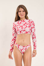 Carica l'immagine nel visualizzatore di Gallery, Model Front: Wednesday In Hawaii By Rio De Sol Reggiseno Top Pua-Hibiscus Reef