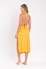 Carica l'immagine nel visualizzatore di Gallery, Model Back: Rio De Sol Gonna Da Spiaggia Solar Long-Skirt-Knot