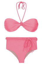 Carica l'immagine nel visualizzatore di Gallery, Product Front: Rio De Sol Completo Set Shimmer-Confetti Twist Belted-High-Waist