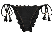 Carica l'immagine nel visualizzatore di Gallery, Product Front: Rio De Sol Slip Bottom Shimmer-Black Frufru