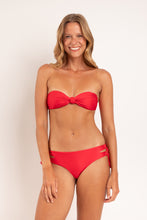 Carica l'immagine nel visualizzatore di Gallery, Model Front: Rio De Sol Slip Bottom Microfibra-Chic-Red Madrid