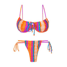 Carica l'immagine nel visualizzatore di Gallery, Product Front: Rio De Sol Completo Set Stripes Balconet-Tie Pipa