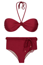 Carica l'immagine nel visualizzatore di Gallery, Product Front: Rio De Sol Completo Set Shimmer-Divino Twist Belted-High-Waist