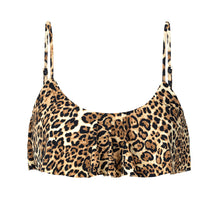 Carica l'immagine nel visualizzatore di Gallery, Product Front: Rio De Sol Reggiseno Top Leopardo Babado
