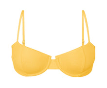 Carica l'immagine nel visualizzatore di Gallery, Product Front: Rio De Sol Reggiseno Top Malibu-Yellow Balconet