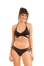 Carica l'immagine nel visualizzatore di Gallery, Model Front: Rio De Sol Slip Bottom Dots-Black Madrid