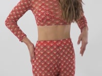Carica e avvia il video nel visualizzatore di galleria, Video: Rio De Sol Pantaloni Da Spiaggia Floral-Scales Pants Lana