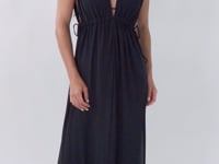 Carica e avvia il video nel visualizzatore di galleria, Video: Rio De Sol Vestito Da Spiaggia Black Long Dress Soleil