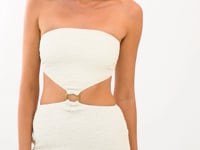 Carica e avvia il video nel visualizzatore di galleria, Video: Rio De Sol Mini Dress Brisa-Offwhite Lulu Dress