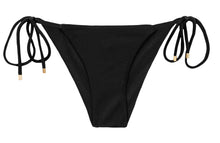 Carica l'immagine nel visualizzatore di Gallery, Product Front: Rio De Sol Slip Bottom Shimmer-Black Cheeky-Tie