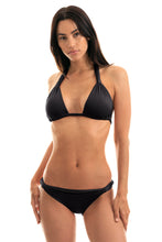 Carica l'immagine nel visualizzatore di Gallery, Model Front: Rio De Sol Slip Calcinha Ambra Mel Preto
