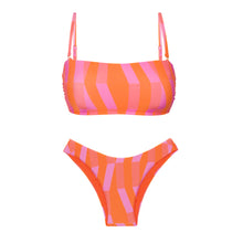 Carica l'immagine nel visualizzatore di Gallery, Product Front: Rio De Sol Completo Set Sunrise Bandeau-Reto High-Leg