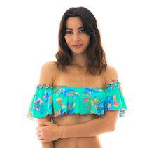Carica l'immagine nel visualizzatore di Gallery, Gallery: Rio De Sol Reggiseno Top Acqua Flora Babado