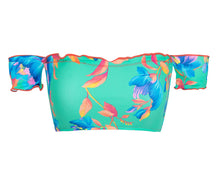 Carica l'immagine nel visualizzatore di Gallery, Product Front: Rio De Sol Reggiseno Top Acqua Flora Off Shoulder