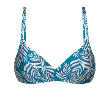 Carica l'immagine nel visualizzatore di Gallery, Product Front: Rio De Sol Reggiseno Top Palms-Blue Balconet-Inv