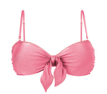 Carica l'immagine nel visualizzatore di Gallery, Product Front: Rio De Sol Reggiseno Top Shimmer-Confetti Bandeau-Knot