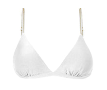 Carica l'immagine nel visualizzatore di Gallery, Product Front: Rio De Sol Reggiseno Top Shimmer-White Tri-Fixo