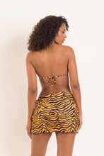 Carica l'immagine nel visualizzatore di Gallery, Model Back: Rio De Sol Gonna Da Spiaggia Wild-Orange Skirt-Knot