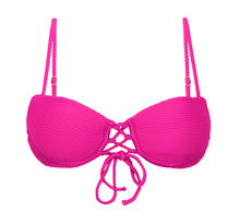 Carica l'immagine nel visualizzatore di Gallery, Product Front: Rio De Sol Reggiseno Top Cotele-Amaranto Balconet-Pushup
