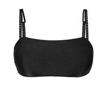 Carica l'immagine nel visualizzatore di Gallery, Product Front: Rio De Sol Reggiseno Top Shimmer-Black Bandeau-Reto
