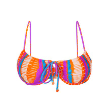 Carica l'immagine nel visualizzatore di Gallery, Product Front: Rio De Sol Reggiseno Top Stripes Balconet-Tie
