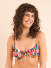 Carica l'immagine nel visualizzatore di Gallery, Model Front: Rio De Sol Reggiseno Top Jungle Balconet-Tie
