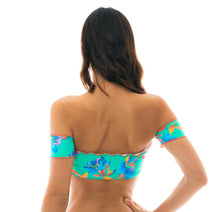 Carica l'immagine nel visualizzatore di Gallery, Image 06: Rio De Sol Reggiseno Top Acqua Flora Off Shoulder

