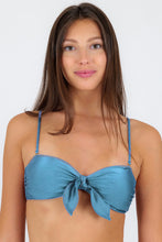 Carica l'immagine nel visualizzatore di Gallery, Gallery: Rio De Sol Reggiseno Top Shimmer-Baltic-Sea Bandeau-Knot
