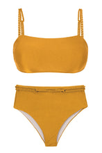 Carica l&#39;immagine nel visualizzatore di Gallery, Set Damasco Bandeau-Reto Hotpants
