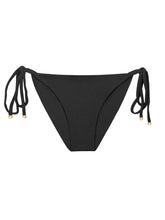 Carica l'immagine nel visualizzatore di Gallery, Product Front: Rio De Sol Slip Bottom Malibu-Black Cheeky-Tie
