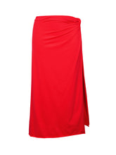 Carica l'immagine nel visualizzatore di Gallery, Product Front: Rio De Sol Gonna Da Spiaggia Rouge Long-Skirt-Knot
