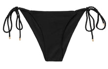 Carica l'immagine nel visualizzatore di Gallery, Product Front: Rio De Sol Slip Bottom Shimmer-Black Cheeky-Rope
