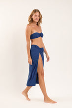 Carica l'immagine nel visualizzatore di Gallery, Image 03: Rio De Sol Gonna Da Spiaggia Navy Long-Skirt-Knot
