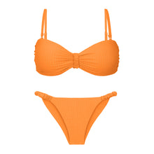 Carica l'immagine nel visualizzatore di Gallery, Product Front: Rio De Sol Completo Set Dots-Mango Bandeau-Crispy Cheeky-Crispy
