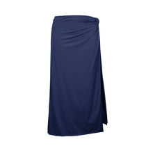 Carica l'immagine nel visualizzatore di Gallery, Product Front: Rio De Sol Gonna Da Spiaggia Navy Long-Skirt-Knot

