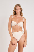 Carica l'immagine nel visualizzatore di Gallery, Model Front: Rio De Sol Slip Bottom Malibu-Natural High-Waist-Spin-Iris
