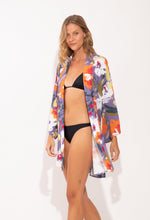 Carica l'immagine nel visualizzatore di Gallery, Image 02: Rio De Sol Caftano / Copricostume Garden-Flower Kimono
