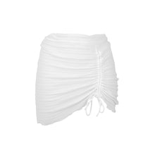 Carica l&#39;immagine nel visualizzatore di Gallery, Memphis-White Mini Skirt Ruched
