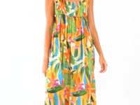 Carica e avvia il video nel visualizzatore di galleria, Tropical Long Dress Chiara
