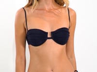 Carica e avvia il video nel visualizzatore di galleria, Video: Rio De Sol Slip Bottom Malibu-Black Cheeky-Tie
