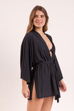 Carica l&#39;immagine nel visualizzatore di Gallery, Image 03: Rio De Sol Caftano / Copricostume Black Kimono
