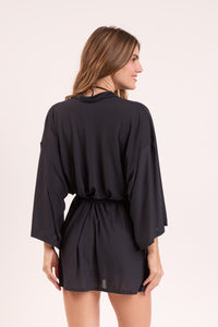Image 08: Rio De Sol Caftano / Copricostume Black Kimono