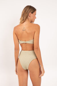 Model Back: Rio De Sol Slip Bottom Brisa-Pistache Hotpants