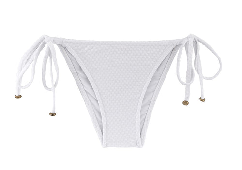 Product Front: Rio De Sol Slip Bottom Cloque Branco Balconet