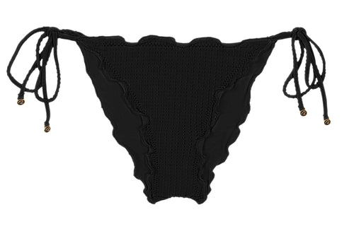 Product Front: Rio De Sol Slip Bottom Dots-Black Frufru