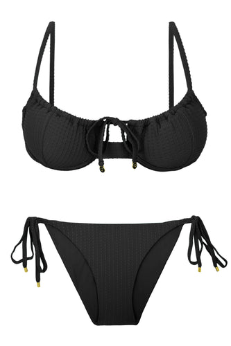Product Front: Rio De Sol Slip Bottom Dots-Black Ibiza-Comfy